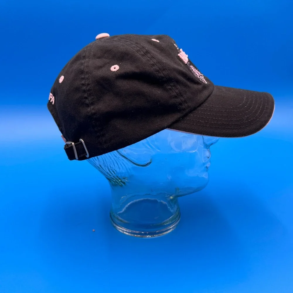Hooters Tampa Baseball Cap Black Pink Embroidered Owl Logo Adjustable Cotton‎